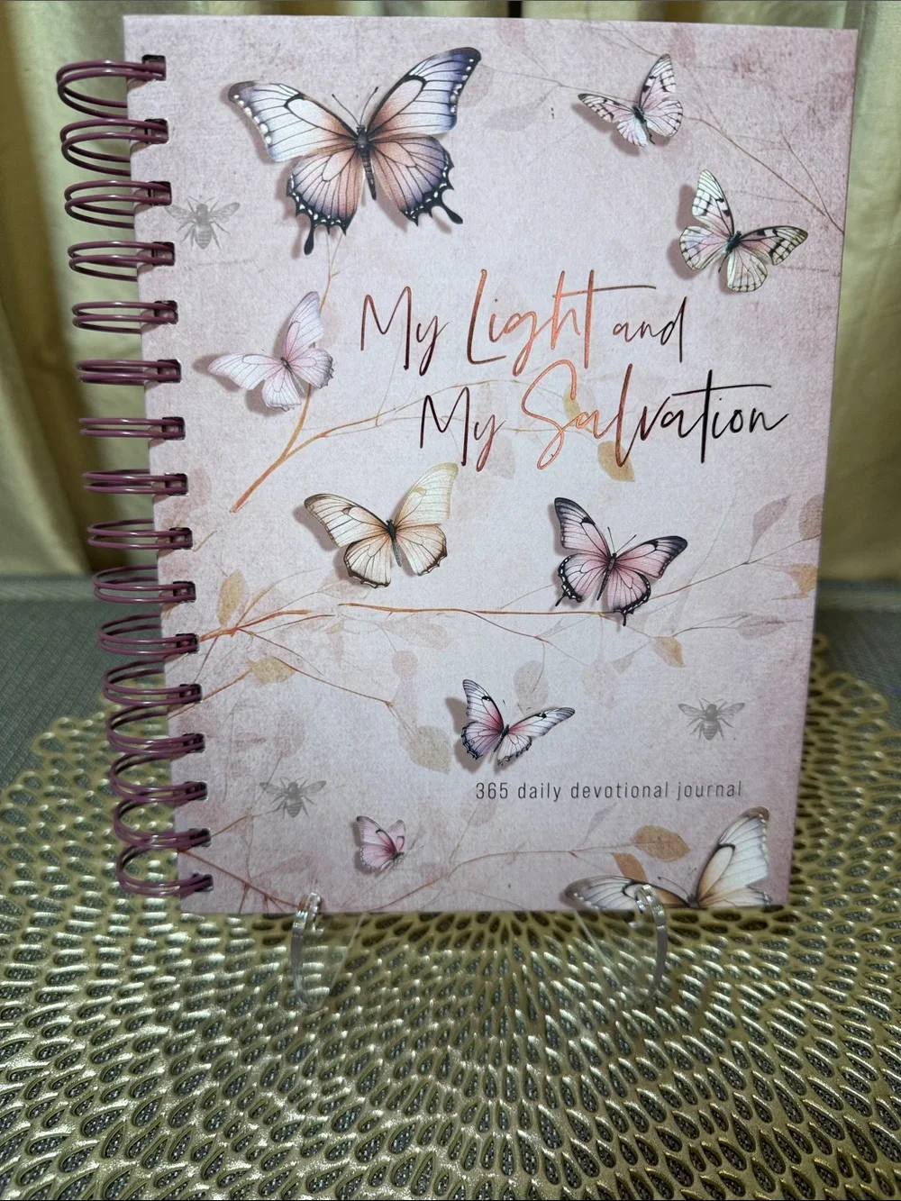 365-Day Devotional Journal - My Light and My Salvation (Pink Butterfly)